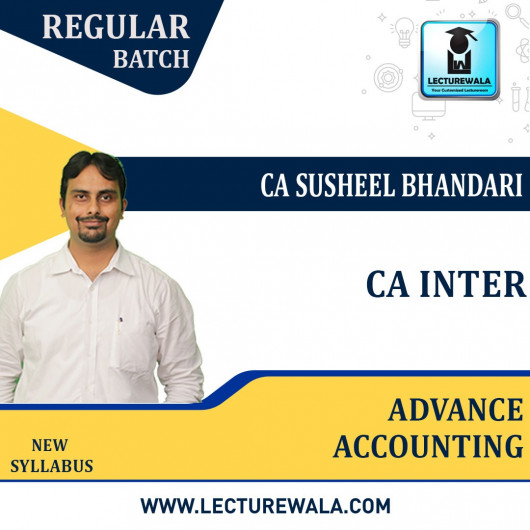 CA Inter Advance Accounting Regular Course By CA Susheel Bhandari : Pen drive / online classes.