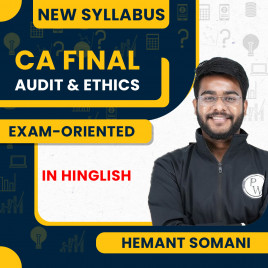 CA Final Vishesh Audit Exam-Oriented Batch For May 26 / Sep 26 By Hemant Somani : Online Classes