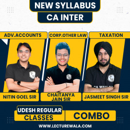 CA Inter Udesh Regular Sep 2026 Group 1 Combo by Pw : Online Classes