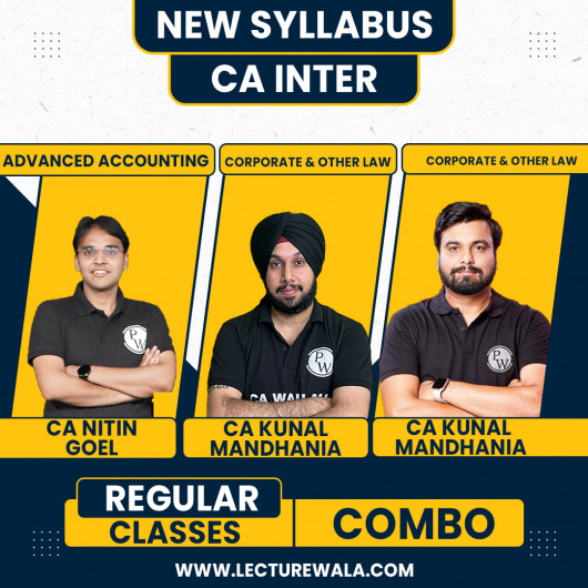 CA Inter Pro Udesh Regular Jan 2027 Group 1 Combo by Pw : Online Classes