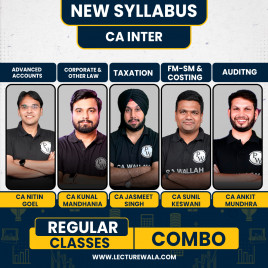 CA Inter Udesh Regular Jan 2026 Group (1+2) Combo by Pw : Online Classes
