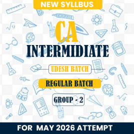 CA Inter Udesh Regular May 2026 Group (2) Combo by Pw : Online Classes