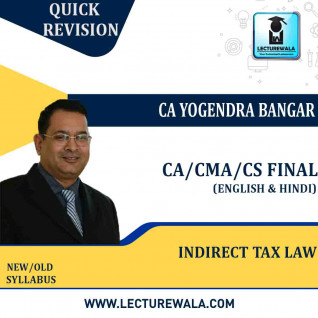 CA/CS/CMA Final Indirect Tax Law Quick Revision by CA Yogendra Bangar : Pen Drive / Online Classes