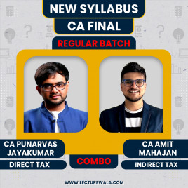 CA Punarvas Jayakumar Direct Tax in English &amp; CA Amit Mahajan Indirect Tax In Hinglish For CA Final : Exam Oriented Batch