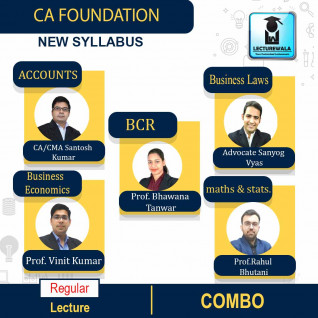 CA Foundation Combo (Account + Eco + Maths + Law + BCR) Regular Course : Video Lecture +Study Material By COC Education (For May . 2022 & NOV 2022 ) 