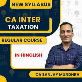 CA Inter New Syllabus Taxation Regular Course by CA Sanjay Mundhra : Pen Drive / Onlne Classes