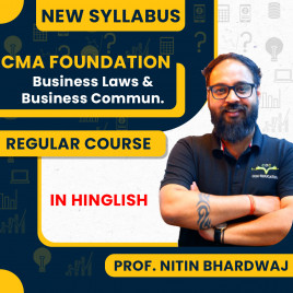 Prof. Nitin Bhardwaj Fundamentals Of Business Laws &amp; Business Communication Regular Batch For CMA Foundation 