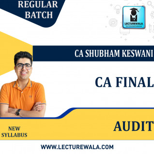 Shubham Keswani Audit Classes for CA Final Audit Regular Course Latest recording By CA Shubham Keswani : Pen Drive / Online Classes