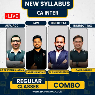 CA Inter Group - 1 Combo Regular Classes By CA Parveen Sharma, CA Darshan khare, CA Bhanwar Borana And CA RajKumar : Online Classes 