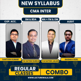 CA Satish Jalan MA + FM + OM &amp; CA Satish Sureka SM &amp; BDA, Raghav Goel Audit &amp; Santosh Kumar Corporate Accounting Regular Combo Classes For CMA Final Online Classes