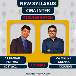 CA Ranjan Periwal Cost Accounting &amp; CA Nikunj Goenka Taxation Regular Online Classes For CMA Inter : Online Classes