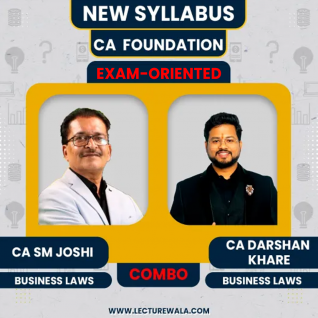 CA Darshan Khare & Prof. SM Joshi Business Laws Exam-Oriented Online Classes For CA Foundation: Google Drive & Pen Drive Classes.