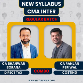 CA Ranjan Periwal Cost &amp; CA Bhanwar Borana Direct Tax Regular Online Classes For CMA Inter: Pen Drive / Online Classes