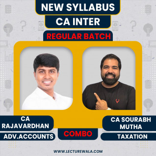 CA inter New syllabus Adv Acc & Taxation Regular Course Combo (In English) By Yeashas Academy : Online Classes
