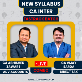 CA Abhishek Zaware Advanced Accounts &amp; CA Vijay Sarda Direct Tax Fastrack Online Combo Classes For CA Inter