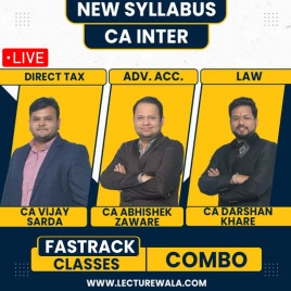 CA Abhishek Zaware Adv. Accounts, CA Darshan Khare Law &amp; CA Vijay Sarda Direct Tax Fastrack Online Combo Classes For CA Inter