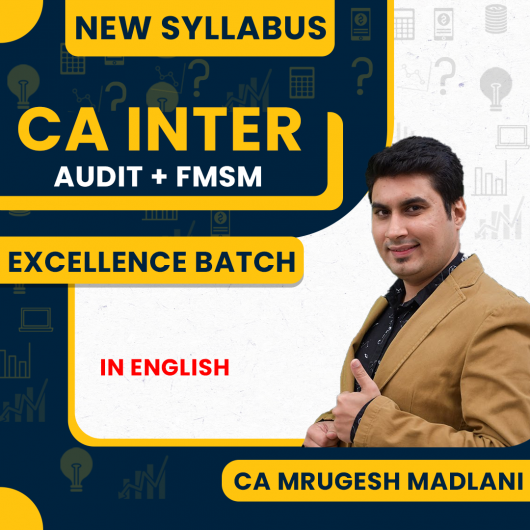 CA Mrugesh Madlani Audit & FM-SM COMBO English Comprehensive Batch For CA Inter 