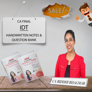  CA FINAL IDT Handwritten Colored Notes & Question Bank Combo By CA Riddhi Baghmar