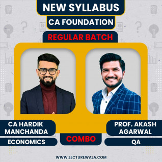 CA Foundation Quantative Aptitude & Economics By Prof. Akash Agarwal and CA Hardik Manchanda regular batch : online classes