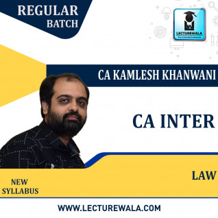 CA Inter law Regular Course New Course : Video Lecture + Study Material By CS kamlesh khanwani (For May 2022 )