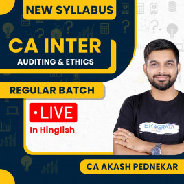 CA Akash Pednekar Auditing Regular live + Recorded Batch For CA Inter