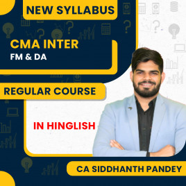 CA Siddhinath Pandey Financial Management &amp; Data Analytics Regular Batch For CMA Inter 