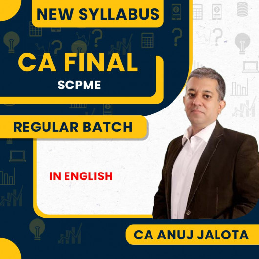 CA Anuj Jalota SCPME Regular Online Classes For CA Final SPOM:Google Drive classes.