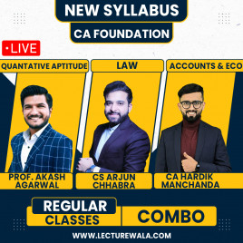  CA Foundation All Subject Combo by BB Virtuals ( Combo of all subjects from CA, CS Arjun Chabra, Prof Hardik manchanda, Prof Akash Agarwal.