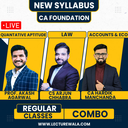  CA Foundation All Subject Combo by BB Virtuals ( Combo of all subjects from CA, CS Arjun Chabra, Prof Hardik manchanda, Prof Akash Agarwal.