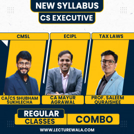 (Inspire Academy) CA CS Shubham Sukhlecha CMSL, CA Mayur Agrawal ECIPL &amp; Prof. Saleem Quraishee Tax Laws Regualr Combo Classes For CS Executive Online Classes