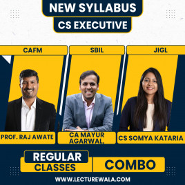 Prof. Raj Awate CAFM CA Mayur Agarwal SBIL &amp; CS Somya Kataria JIGL Regular Combo Classes For CS Executive Online Classes