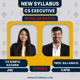 CS Somya Kataria JIGL &amp; Prof. Raj Awate CAFM Regular Combo Classes For CS Executive Online Classes
