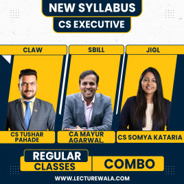 CS Tushar Pahade CLAW CA Mayur Agarwal SBIL &amp; CS Somya Kataria JIGL Regular Combo Classes For CS Executive Online Classes