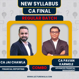 CA Final New Syllabus Combo FR &amp; AFM Regular New Batch By CA Jai Chawla and CA Pavan Karmele : Pen Drive / Online Classes 