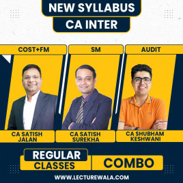 CA Satish Jalan Cost+FM &amp; CA Satish Sureka SM &amp; CA Shubham Keshwani Audit Regular Classes For CA Inter Online Classes