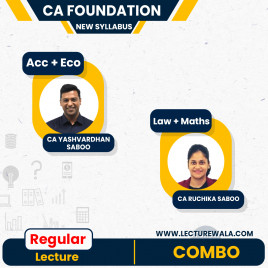 CA Foundation New Syllabus All Subjects Combo Regular Classes By CA Yashvardhan Saboo &amp; CA Ruchika Saboo: Online Classes