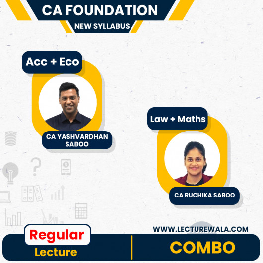 CA Foundation New Syllabus All Subjects Combo Regular Classes By CA Yashvardhan Saboo & CA Ruchika Saboo: Online Classes CA Foundation New Syllabus All Subjects Combo Regular Classes By CA Yashvardhan Saboo & CA Ruchika Saboo: Online Classes