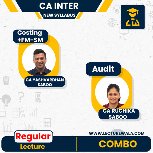 CA Inter New Syllabus Group - 2 Combo Regular Classes By CA Yashvardhan Saboo and CA Ruchika Saboo : Online Classes