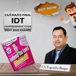 CA Yogendra Bangar Comprehensive Guide To Indirect Tax ( eBook ) For CA/CMA/CS Final MAY 2025 : Online Study Material