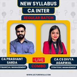 CA Prashant Sarda FM &amp; CA CS Divya Agarwal SM Live @ home Regular Course For CA Inter Live Online Classes