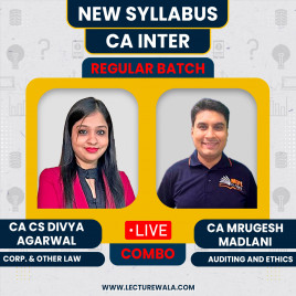 CA/CS Divya Agarwal law &amp; CA Mrugesh Madlani Auditng Regular Combo Classes For CA Inter Online Classes