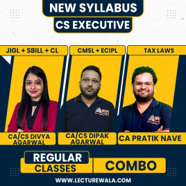 CS EXECUTIVE Both Group All Papers Combo Except CAFM BY CA/CS Dipak Agarwal &amp; CA CS Divya Agarwal &amp; CA PRATIK NEVE (MEPL CLASSES)
