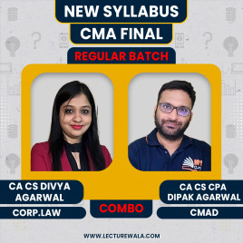 CA/CS Divya Agarwal Corporate Law &amp; CA/CS Dipak Agarwal Cost &amp; Management Audit Regular Online Combo Classes For CMA Final