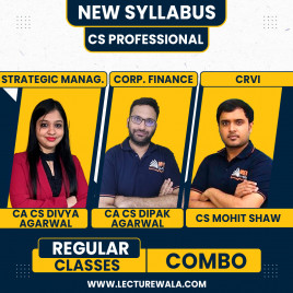 CA/CS Divya Agarwal SM &amp; CA/CS Dipak Agarwal &amp; CA Mohit Show CRVI Regular Online Combo Classes For Cs Professional