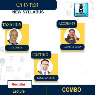 CA Inter Accounts And Taxation + Cost Combo Regular Course : Video Lecture + Study Material By M.K.GUPTA AND Neha Mam CA Gatuam Sethi (For MAY 2022 / NOV.2022)