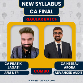 CA Final FR &amp; AFM By CA Pratik Jagati &amp; Audit By CA Neeraj Arora : Online Classes