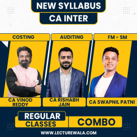  CA Vinod Reddy Costing CA Rishabh Jain sir Audit &amp; CA Swapnil Patni FM-SM New Syllabus Regular Classes For CA Inter : Online Classes