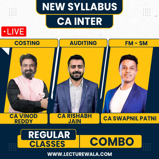  CA Vinod Reddy Costing CA Rishabh Jain sir Audit & CA Swapnil Patni FM-SM New Syllabus Live Batch For CA Inter : Live classes