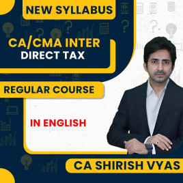 CA Shirish Vyas Direct Tax Regular Online Classes For CA/CMA Inter: Google Drive &amp; Pen Drive Classes in English