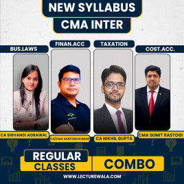 CA Shivangi Agrawal Law ,CA/CS/CMA Nikhil Gupta Tax, CMA Sumit Rastogi cost accounting &amp; CA Santosh Kumar Financial Accounting Regular Classes For CMA Inter 